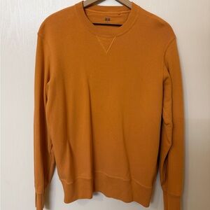 Uniqlo Men's Crewneck Sweater in Rust Orange